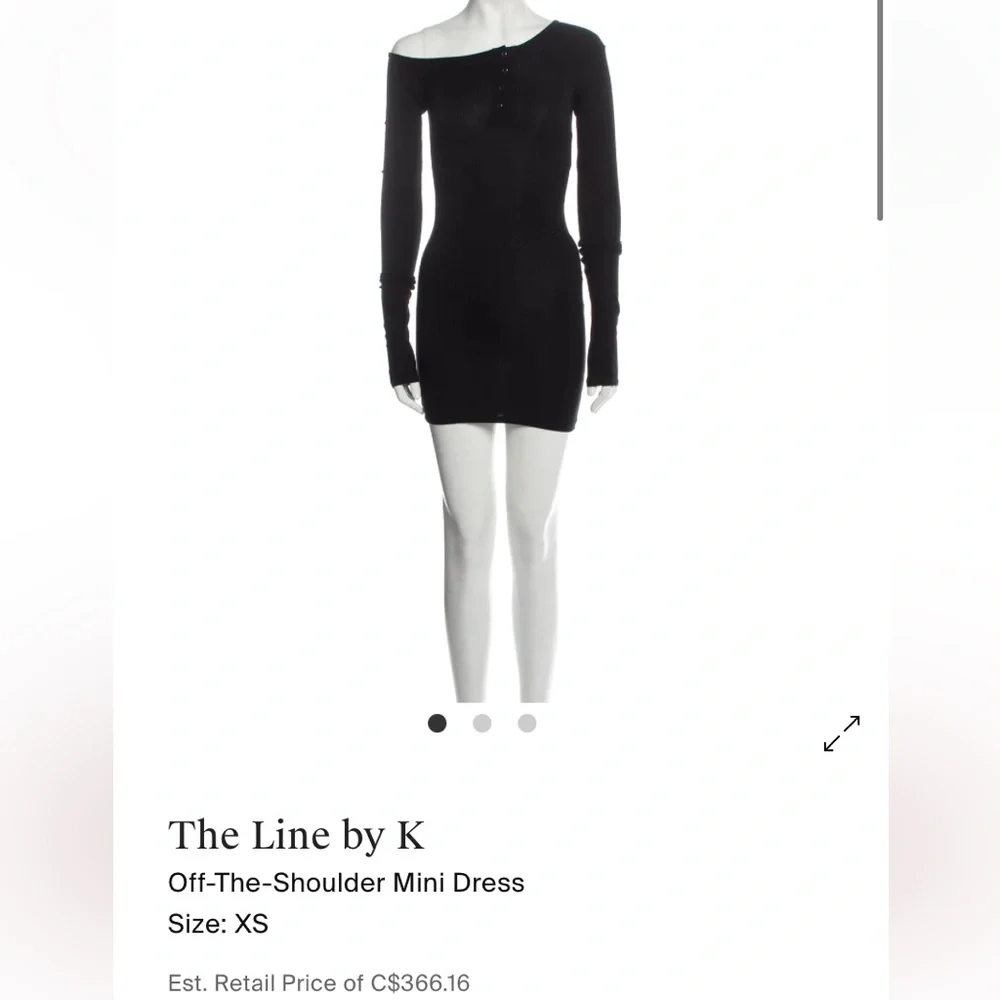The Line by K Black Off-Shoulder Bodycon Dress - Picture 2 of 4